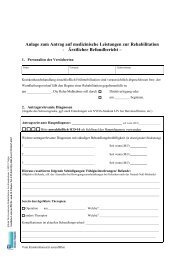 Antrag auf medizinische Leistungen zur Rehabilitation  AOK